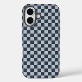Black ice checkered board pattern Case-Mate iPhone hülle (Rückseite)