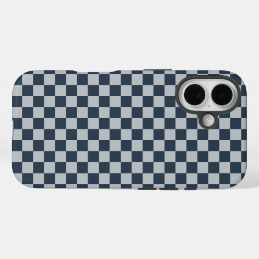 Black ice checkered board pattern Case-Mate iPhone hülle (Rückseite (Horizontal))