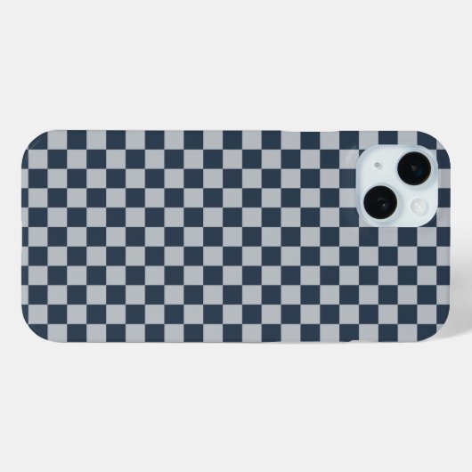 Black ice checkered board pattern Case-Mate iPhone hülle (Rückseite (Horizontal))