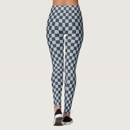 Black ice checkered board pattern leggings (Rückseite)
