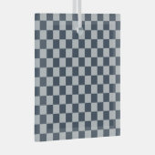Black ice checkered board pattern ornament aus glas (Vorderseite Rechts)
