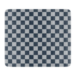 Black ice checkered board pattern schneidebrett