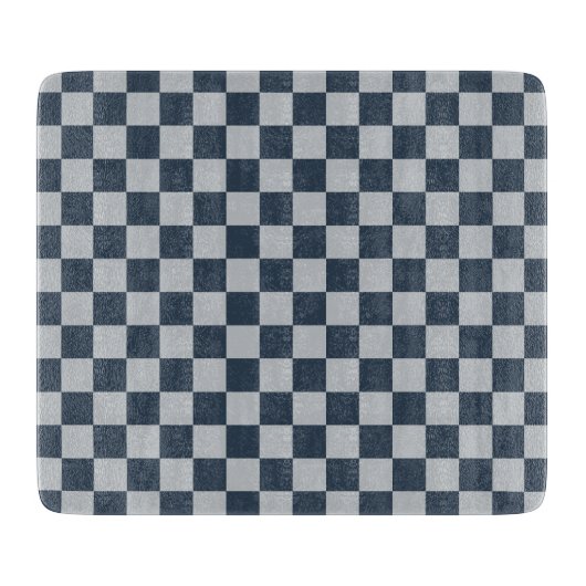 Black ice checkered board pattern schneidebrett (Vorderseite)