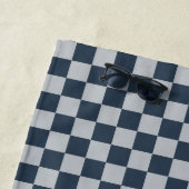 Black ice checkered board pattern strandtuch (Beispiel)