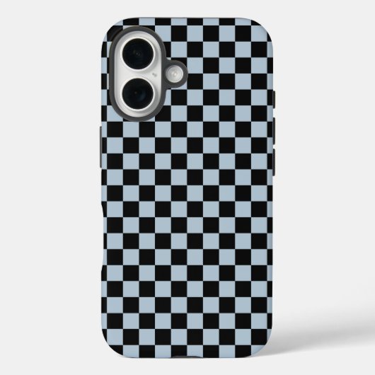 Black ice checkered pattern Case-Mate iPhone hülle (Rückseite)