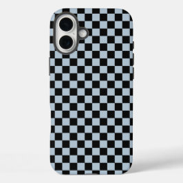 Black ice checkered pattern iPhone 16 plus hülle