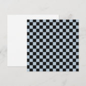 Black ice checkered pattern dankeskarte (Vorne/Hinten)
