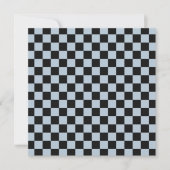 Black ice checkered pattern dankeskarte (Vorderseite)