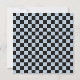Black ice checkered pattern dankeskarte