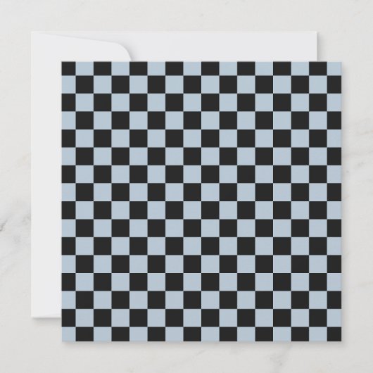 Black ice checkered pattern dankeskarte (Vorderseite)