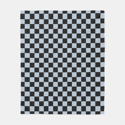 Black ice checkered pattern fleecedecke (Vorderseite)