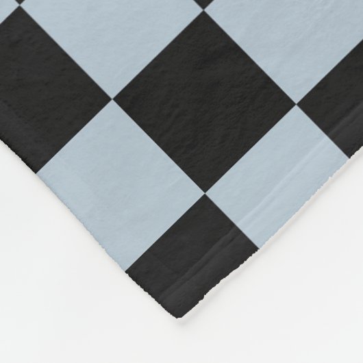 Black ice checkered pattern fleecedecke (Ecke)