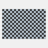 Black ice checkered pattern geschenkpapier set (Vorderseite 3)