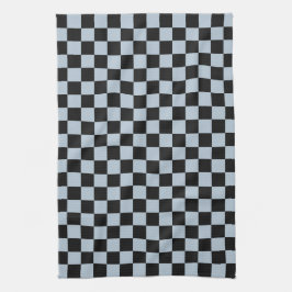 Black ice checkered pattern geschirrtuch