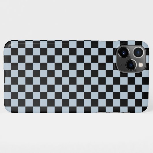 Black ice checkered pattern iPhone hülle (Rückseite (Horizontal))