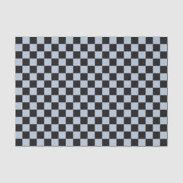 Black ice checkered pattern seidenpapier