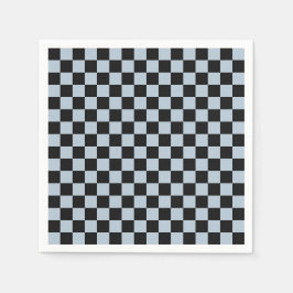 Black ice checkered pattern serviette