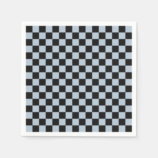 Black ice checkered pattern serviette (Vorderseite)