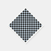 Black ice checkered pattern serviette (Ecke)