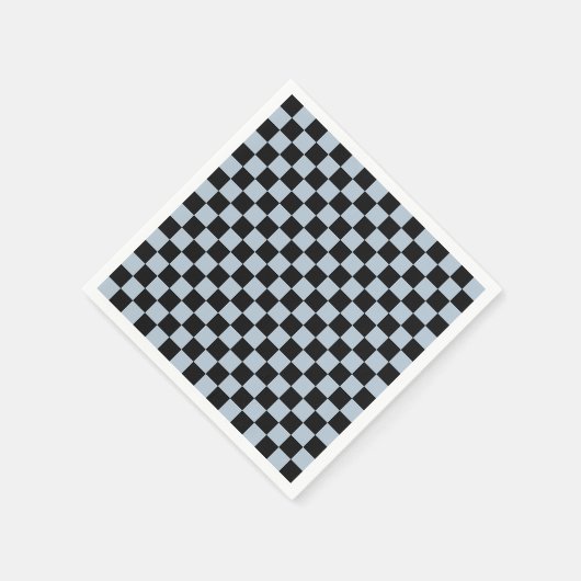 Black ice checkered pattern serviette (Ecke)