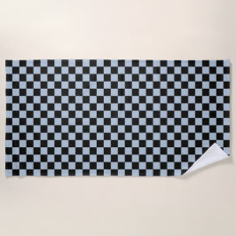 Black ice checkered pattern strandtuch