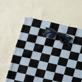 Black ice checkered pattern strandtuch (Beispiel)