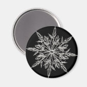 Black Ice Crystal Magnet (Vorderseite/Rückseite)