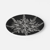Black Ice Crystal Pappteller (Schrägansicht)