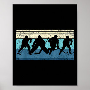 Black Ice Hockey Poster