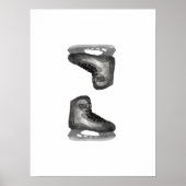Black Ice Hockey Skate Wandkunst Poster (Vorne)