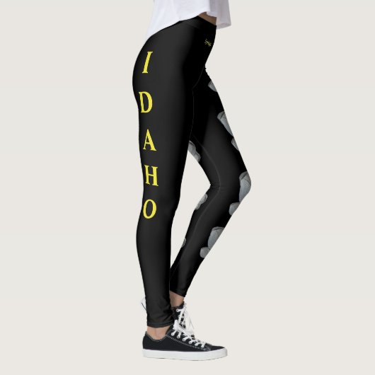 Black Idaho Staat Syringa Blume Leggings (Rechts)