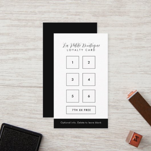 Black IG, FB, YouTube Social Modern Script Treuekarte (Vorderseite/Rückseite Beispiel)