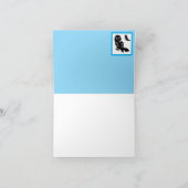 Black Illustrated Owls Thank You Card – Blue Dankeskarte (Innenseite)