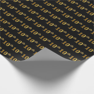 Black, Imitate Gold 10. (10.) Event Geschenkpapier