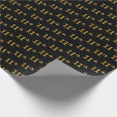 Black, Imitate Gold 11. (Elfte) Event Geschenkpapier (Ecke)