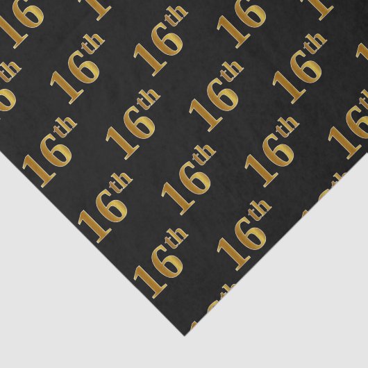 Black, Imitate Gold 16. (sechzehnte) Veranstaltung Seidenpapier (Ausschnitt)