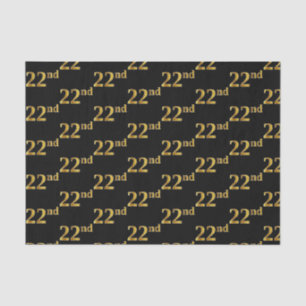Black, Imitate Gold 22. (22.) Event Seidenpapier