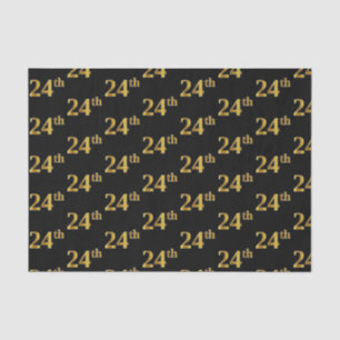 Black, Imitate Gold 24. (24.) Event Seidenpapier