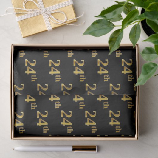Black, Imitate Gold 24. (24.) Event Seidenpapier (Geschenk)