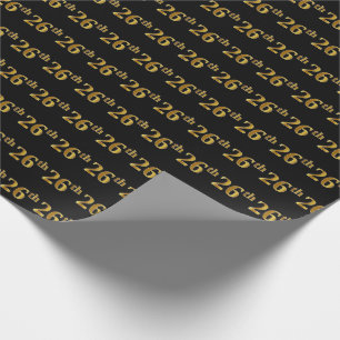 Black, Imitate Gold 26. (26.) Event Geschenkpapier