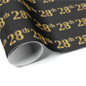 Black, Imitate Gold 28. (Achtundzwanzigste) Verans Geschenkpapier (Rolleneckpunkt)