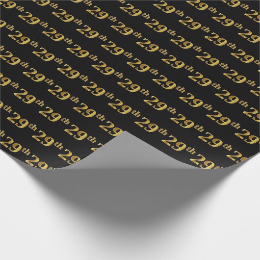 Black, Imitate Gold 29. (29.) Event Geschenkpapier (Ecke)