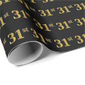 Black, Imitate Gold 31. (31.) Event Geschenkpapier (Rolleneckpunkt)