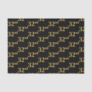 Black, Imitate Gold 32. (32.) Event Seidenpapier