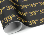 Black, Imitate Gold 39. (39.) Event Geschenkpapier (Rolleneckpunkt)