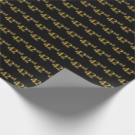 Black, Imitate Gold 42. (42.) Event Geschenkpapier