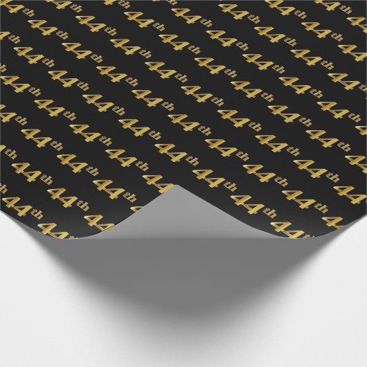 Black, Imitate Gold 44. (44.) Event Geschenkpapier (Ecke)