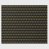 Black, Imitate Gold 45. (fünfundvierzigste) Verans Geschenkpapier (Flach)