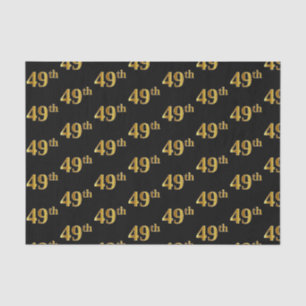 Black, Imitate Gold 49. (neunundvierzig) Event Seidenpapier