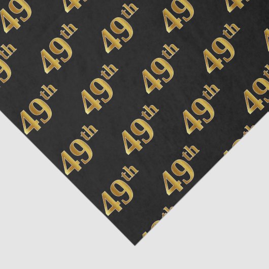 Black, Imitate Gold 49. (neunundvierzig) Event Seidenpapier (Ausschnitt)